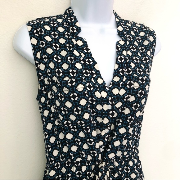LOFT Sleeveless Geometric Print Dress - Picture 4 of 16